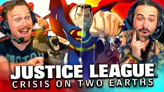 JUSTICE LEAGUE: CRISIS ON TWO EARTHS (2010) MOVIE REACTION! FIRST TIME WATCHING!! DC Animated