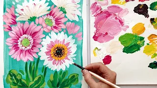 Painting A Gerbera Daisy In Acrylic