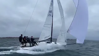 Sailing 20 knots of speed in a J/70