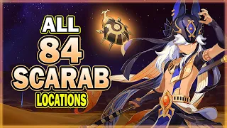 All 84 Scarab Locations - Efficient Farming Route - Cyno Ascension Material | Genshin Impact