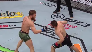 Khabib's legendary overhand Vs Conor McGregor in slow motion