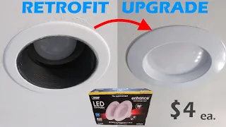 Cheap Retrofit Upgrade | Recessed Can to LED Flush Light | BR30