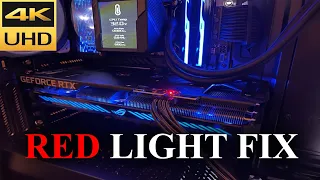 How to fix ASUS Strix GPU video cards flashing red light blinking red light not working RTX 3000's
