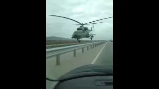 Вертолёт по трассе Махачкала-Грозный