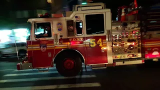 TURNOUT: FDNY 54 Engine, 4 Truck & 9th Battalion