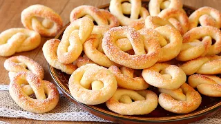 QUICK and EASY Recipe, farmer cheese baking for Tea. Sugar PRETZELS in 20 Min. Farmer cheese COOKIES