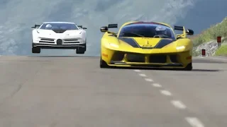 Bugatti Centodieci vs Koenigsegg Jesko vs Ferrari FXX K at Highlands