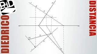 Distancia entre un punto y un plano (Sistema diédrico).