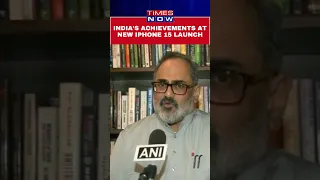 Union Minister Rajeev Chandrasekhar Praises India’s Achievement During iPhone-15 Launch #shorts