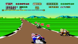 Super Hang-On (Sega Genesis/Mega Drive) - Begginner and Junior with Outride a Crisis and Hard Road
