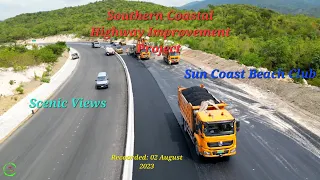 St.Thomas New Southern Coastal Highway Project. Paving & Retaining Walls,  I4 To 10 Miles Bull.