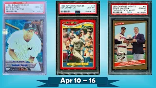 TOP 10 Highest Selling Baseball Cards from the Junk Wax Era on eBay | Apr 10 - 16, Ep 63
