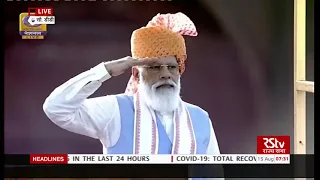 PM Modi unfurls the Indian Flag at the Red Fort on India's 75th Independence Day