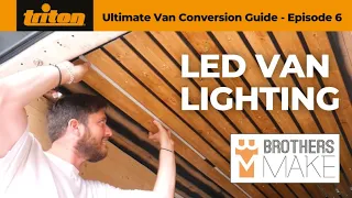 Transform your Van Ceiling with Wooden Slats and LED Lighting