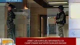 UB: Seguridad sa Camp Crame, nananatiling mahigpit kasunod ng pagsuko ni Napoles