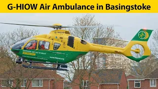 Hampshire and Isle of Wight Air Ambulance G-HIOW responding to an incident in Basingstoke