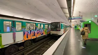 🇫🇷Metro Paris 2021. Trains on rubber wheels