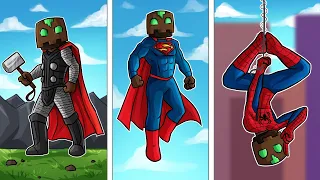 MINECRAFT pero NOS CONVERTIMOS en SUPERHEROES! ⚡😱 MINECRAFT es ALEATORIO