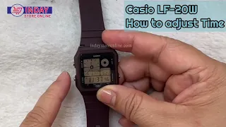 Casio LF-20W How to adjust TIME and DATE