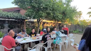 Eating dinner with friends just came back from Laos. Lao people like to eat fish.