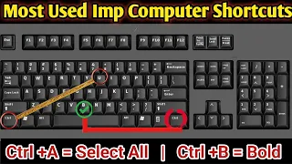 Computer  most Important Shortcuts|Most used computer Shortcuts|Ctrl Shortcuts