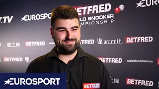 Jamie Clarke hails 'dream come true' Crucible debut after beating Mark Allen! | Snooker | Eurosport