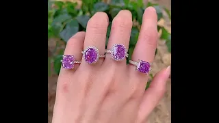 Charming Amethyst Purple Zirconia 925 Silver Ring For 2023 Summer