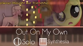 Out On My Own |SOLO PIANO TUTORIAL w/ LYRICS|-- Synthesia HD