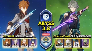 C0 Childe International & C0 Alhaitham Quickbloom | Spiral Abyss 3.8 Floor 12 9 Stars Genshin Impact