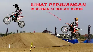 M Athar 23 dengan percaya dirinya lakukan hal terbaik Motocross Lamongan