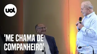 Lula a Alckmin em evento de aliança para eleição presidencial: 'Me chama de companheiro'