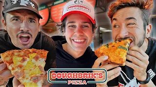 Eating At David Dobrik's New Restaurant...(Doughbriks Pizza: How it's Made)