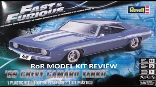 Fast & Furious ‘69 Yenko Camaro 1:25 Scale Revell 85-4314  -Model Kit Build & Review