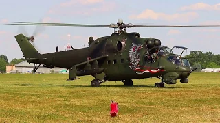 Mil Mi-24V (cn 410739) warm up | Air Force Poland (1)