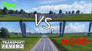 Transport Fever 2 Noob Vs Pro: Building: Railroad Overpass