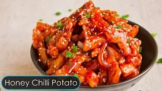 Crispy Honey Chilli Potatoes Recipe | Restaurent Style Honey Chilli Potatoes ~ Easy CookBook