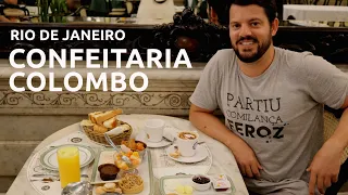 PROVANDO O CAFÉ DA MANHÃ DA CONFEITARIA COLOMBO - RIO ANTIGO