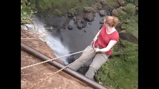 Adventure Solo Travel - Repel Sipi Waterfall in Uganda, East Africa