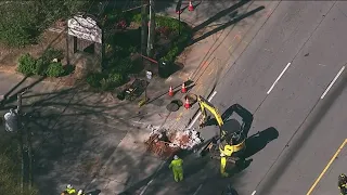 Gas leak on Peachtree Road, Atlanta Fire says | Aerials