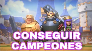 CLASH ROYALE ¿ CÓMO CONSEGUIR CAMPEONES GRÁTIS ? REINA ARQUERA , REY ESQUELETO , CABALLERO DORADO