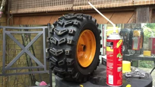 How to Fill a Tire with Foam, No More Flat Tires. DIY Life Hack