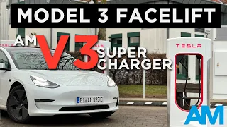 V3 Supercharger: Ladezeit mit dem Model 3 Facelift | Neuer 82kWh Akku (2021 Modell)
