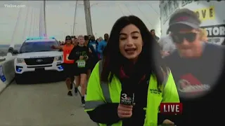 Viral video of runner slapping reporter on butt leads to criminal charge