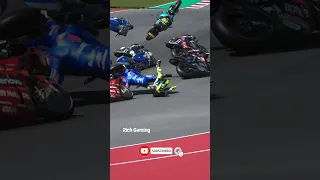 incident at the first corner with Rossi - MOTOGP Funny Crash Compilation