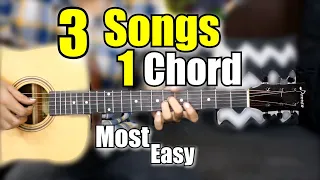 1 Chord Only - Mann Mera , Aadat Mashup - Anyone can play - 3 songs - Most easy for Beginners