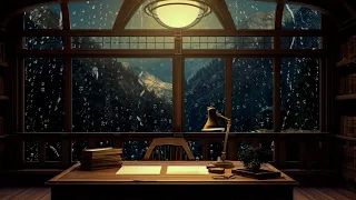 Eliminate fatigue with relaxing music | The sound of drizzle falling outside the window 🌨️