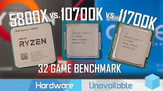 Ryzen 7 5800X vs. Core i7-10700K & 11700K, 32 Game Benchmark