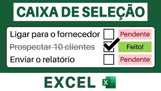 Como Inserir Caixa de Seleção no Excel [Checkbox Dinâmico]