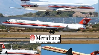 Old, Noisy & smocky Meridiana MD82s Landings and Takeoffs compilation at OLB!