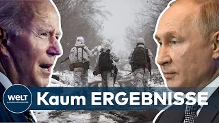 KEIN DURCHBRUCH: Kriegsgefahr nicht gebannt - Pessimistischer Putin sieht Treffen mit Biden kritisch